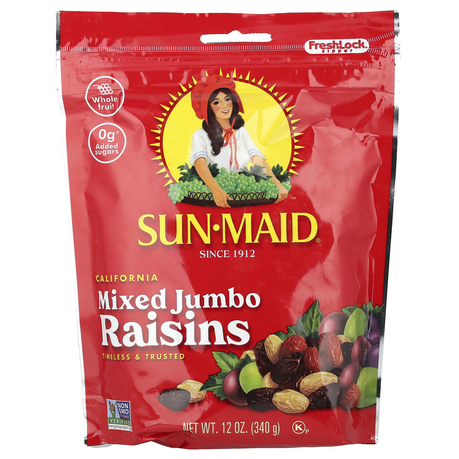 Sun-Maid, California Mixed Jumbo Raisins, 12 oz (340 g) - Image 1