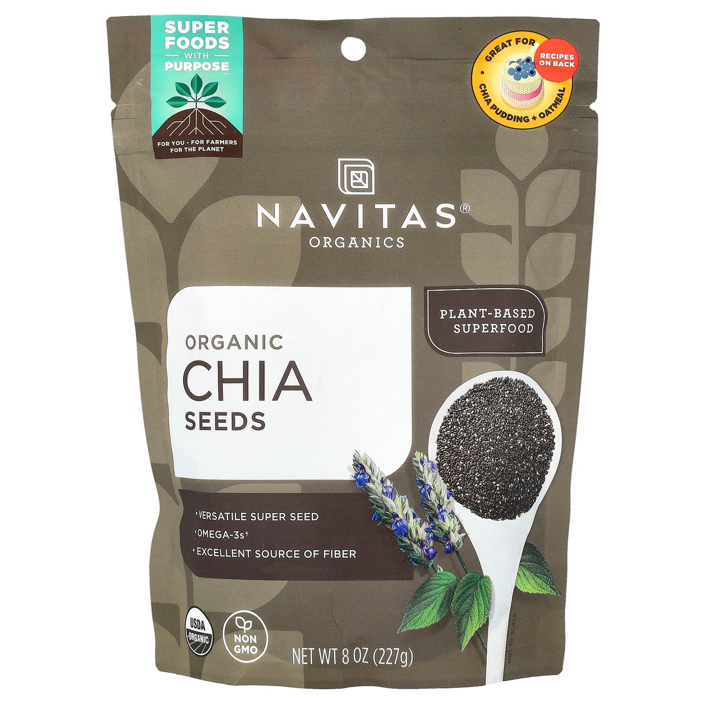 Navitas Organics, Organic Chia Seeds, 8 oz (227 g) - Image 1