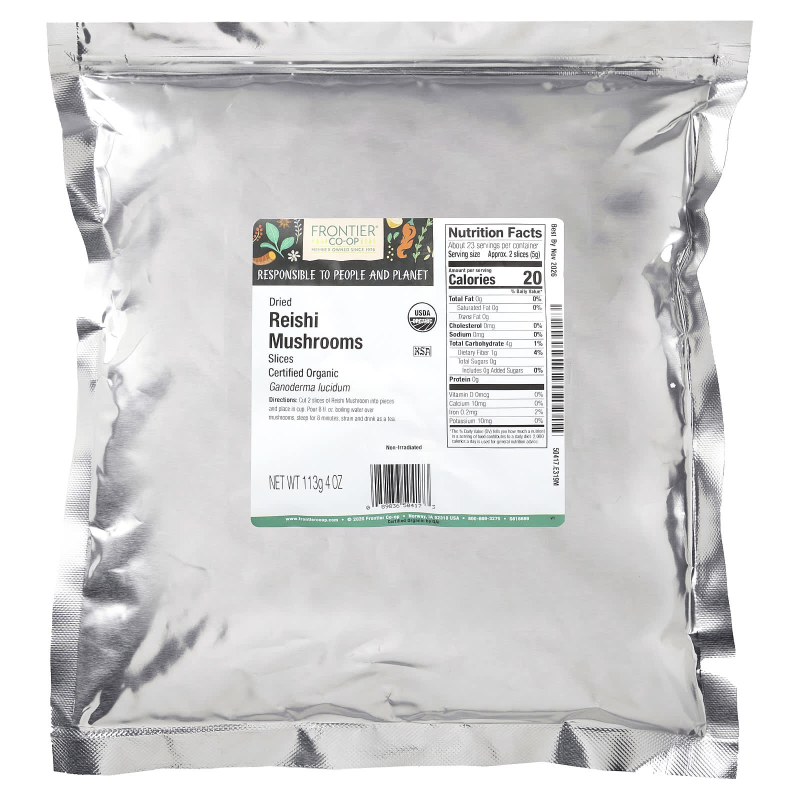 Organic Reishi Mushroom Slices for Immunity & Wellness - 4 oz (113g) - Image 2