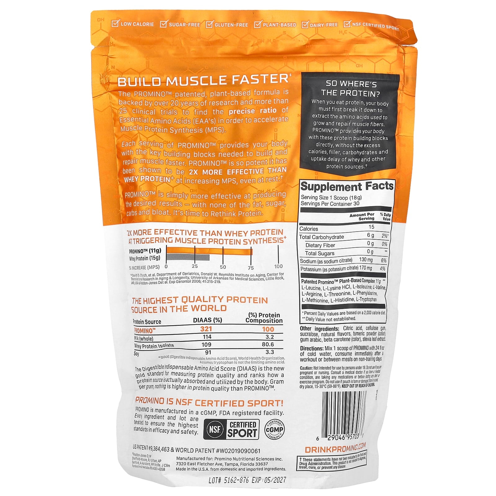 Promino, Rethink Protein™, Orange , 19 oz (540 g) - Image 2