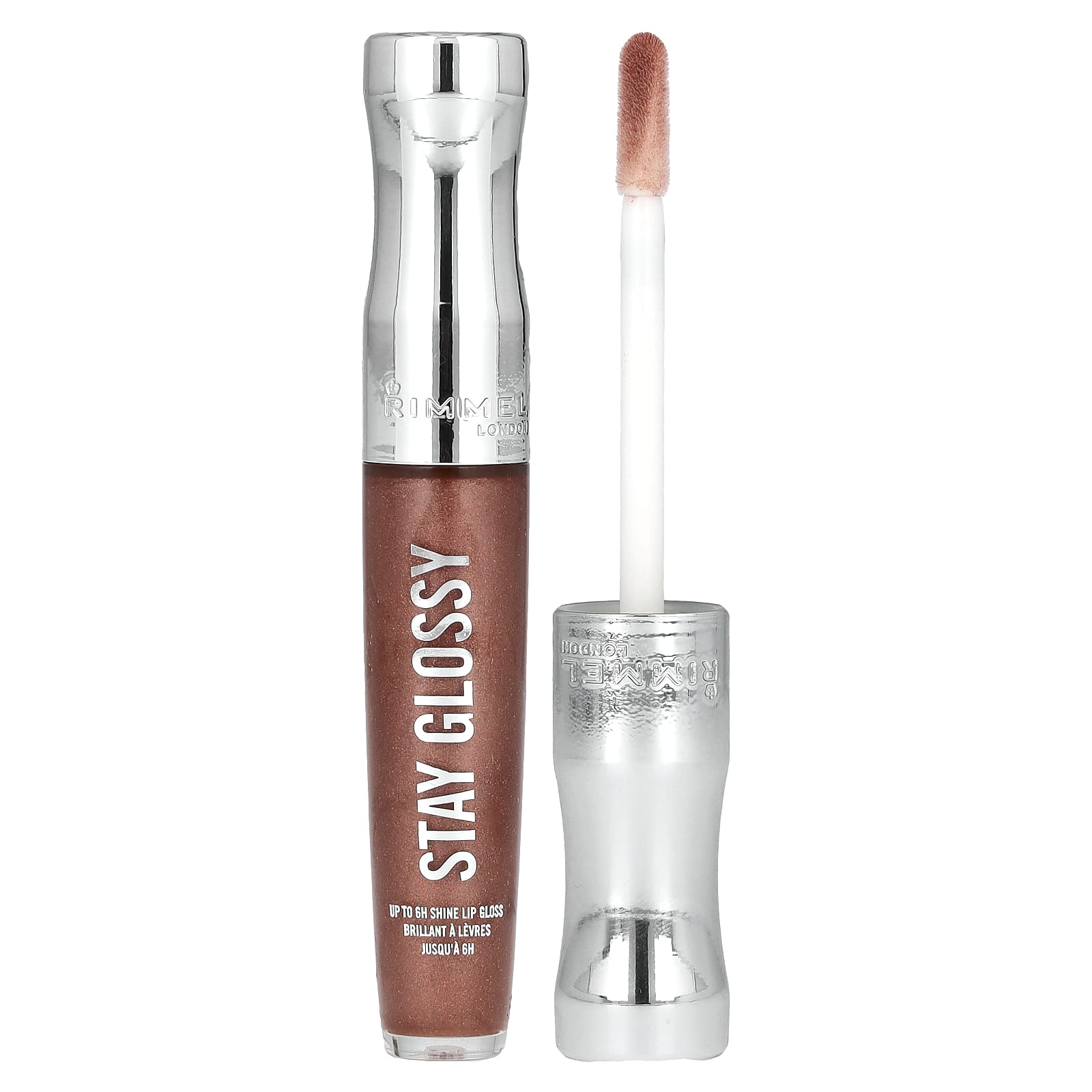 Rimmel London, Stay Glossy Lip Gloss, 455 Penny to My Name, 0.18 fl oz (5.5 ml) - Image 1