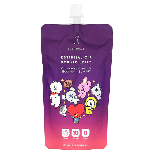 Everydaze Essential C's Konjac Jelly, Lychee, Collagen & Vitamin C, Vegan, 150 ml - Image 1