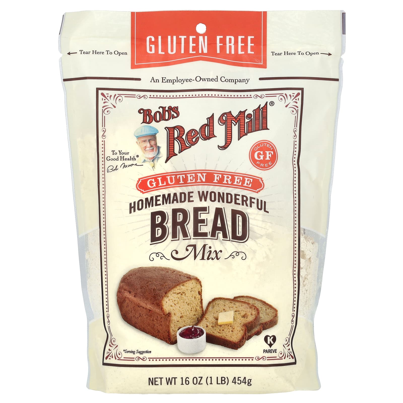 Gluten Free Homemade Wonderful Bread Mix by Bob's Red Mill, 16 oz - Image 1
