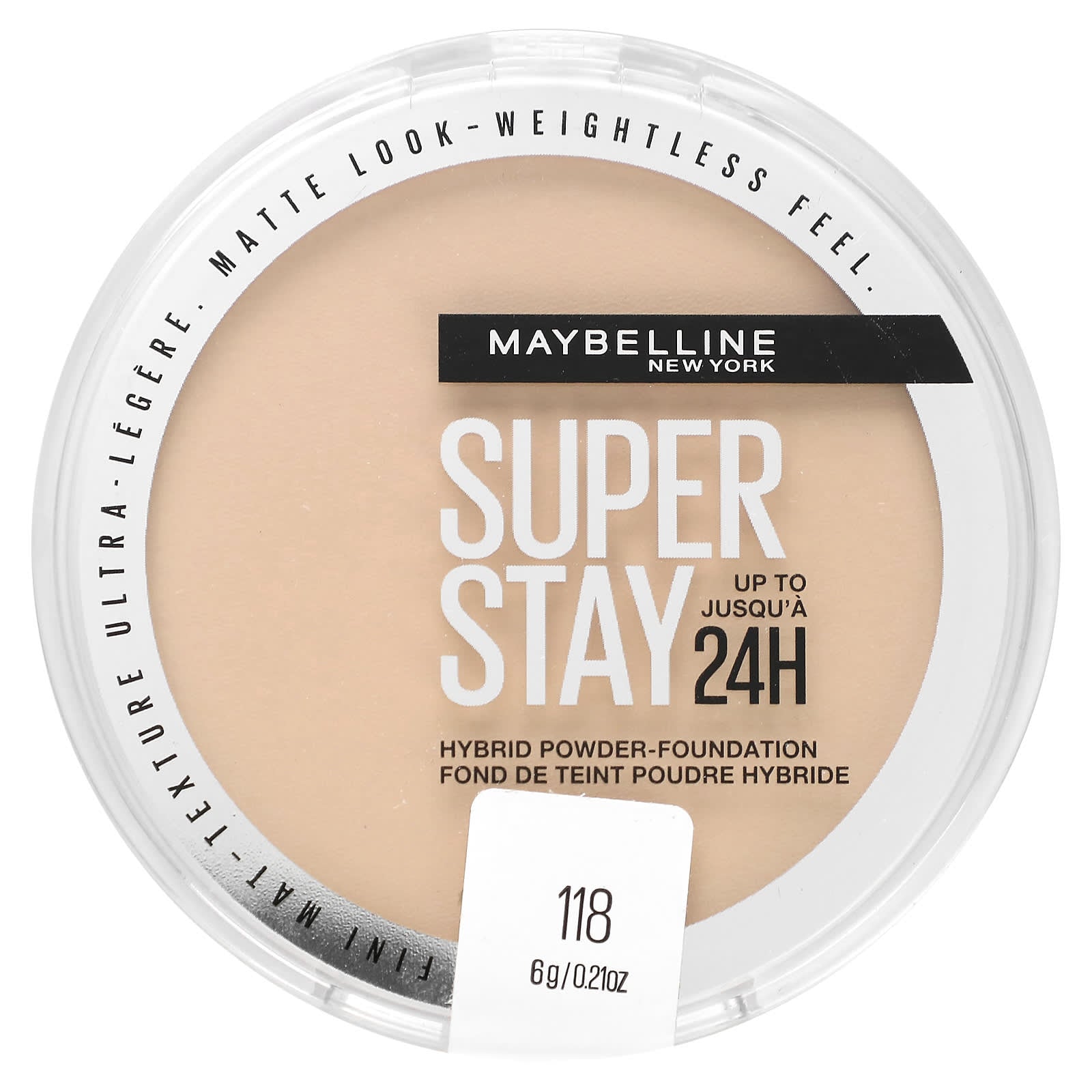 Maybelline, Super Stay, Hybrid Powder-Foundation, 118, 0.21 oz (6 g) - Image 1