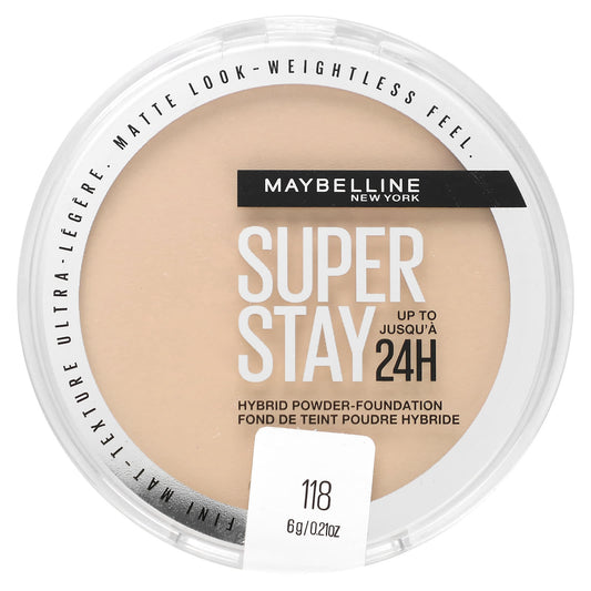 Maybelline, Super Stay, Hybrid Powder-Foundation, 118, 0.21 oz (6 g) - Image 1