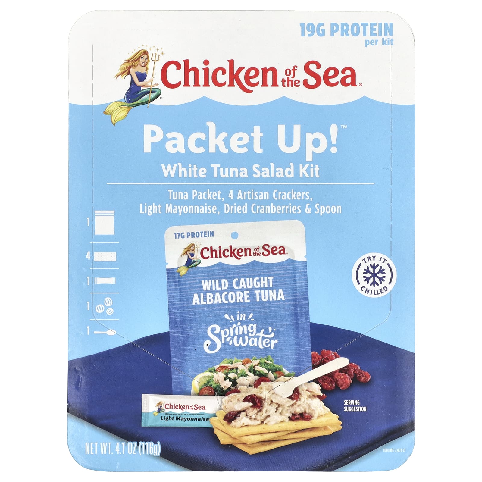 White Tuna Salad Kit by Chicken of the Sea - 4.1 oz (116 g) - Image 1