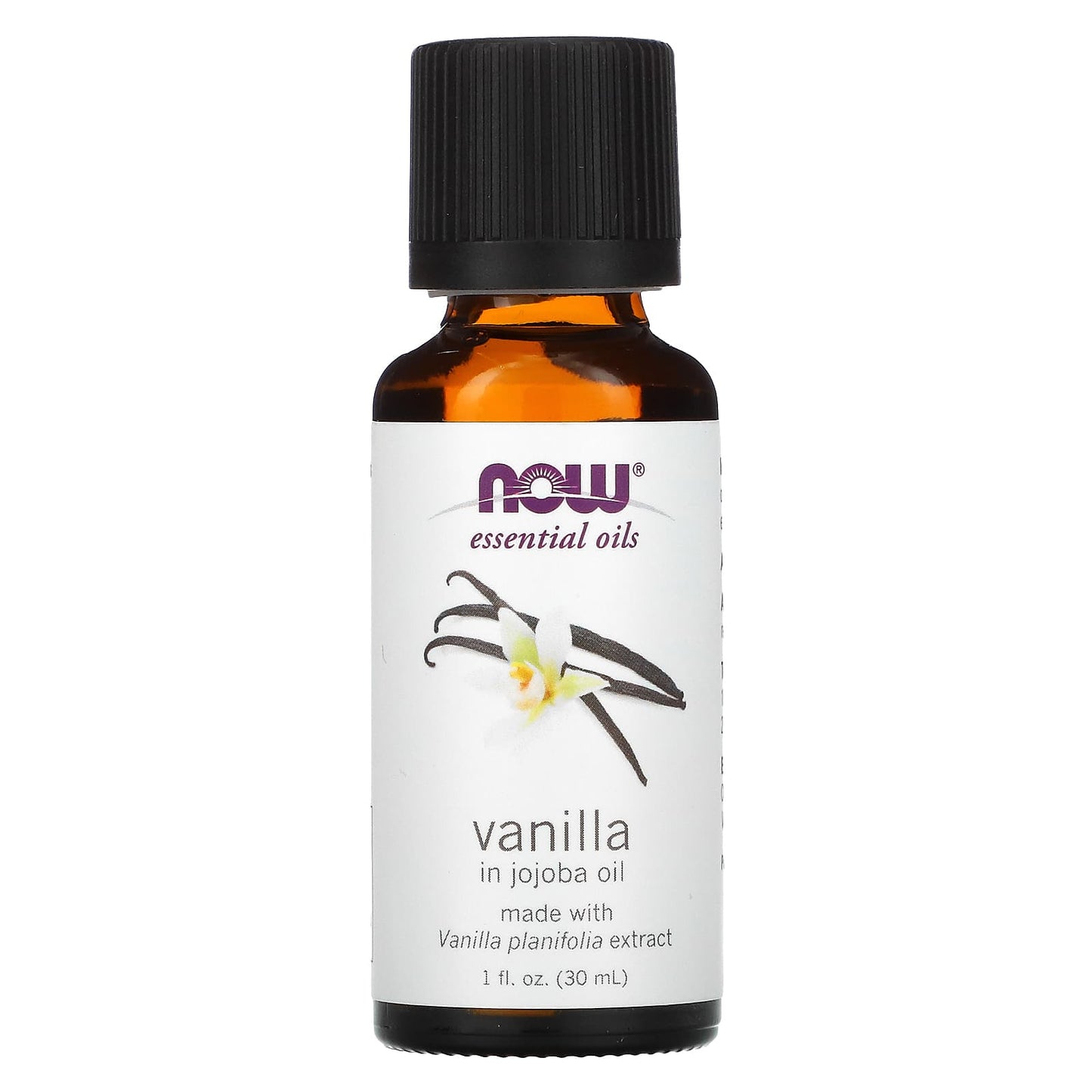 NOW Foods, Essential Oils, Vanilla in Jojoba Oil, 1 fl oz (30 ml) - Image 1