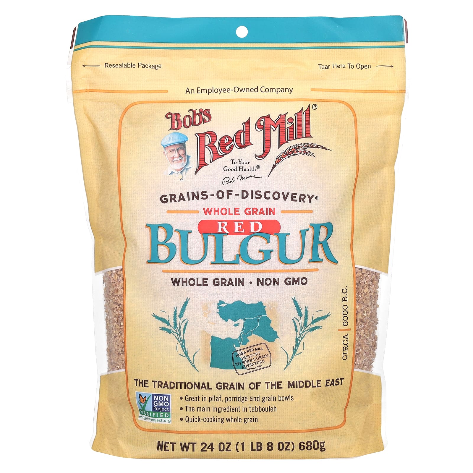 Whole Grain Red Bulgur by Bob's Red Mill - Non GMO & Kosher - Image 1