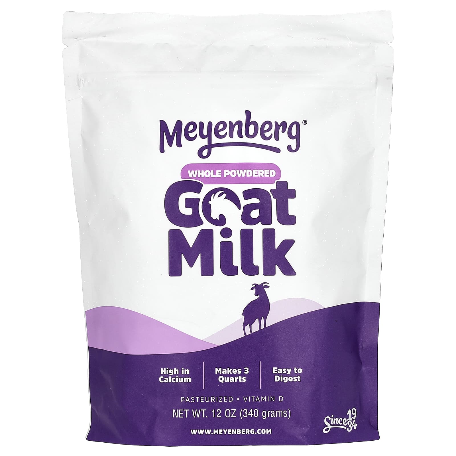 Meyenberg Goat Milk, Whole Powdered Goat Milk, 12 oz (340 g) - Image 1