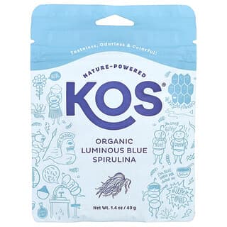 Blue Spirulina Powder by KOS - USDA Organic, 1.4 oz (40g)