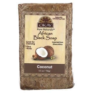 Nourishing African Black Soap by Okay Pure Naturals, Coconut 5.5 oz