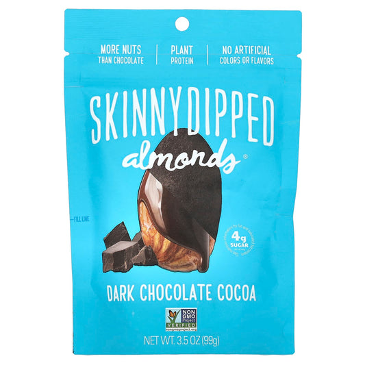 SkinnyDipped, Dark Chocolate Cocoa Almonds, 3.5 oz (99 g) - Image 1