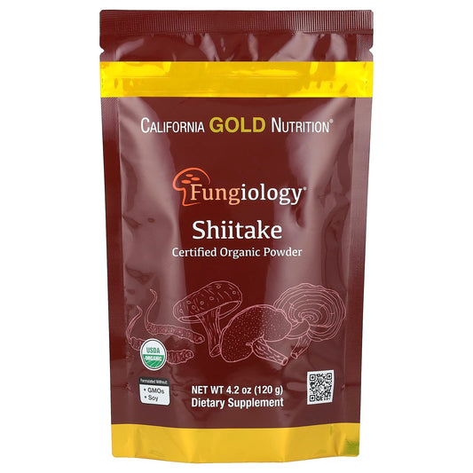 Certified Organic Shiitake Powder for Immunity - California Gold Nutrition - Image 1
