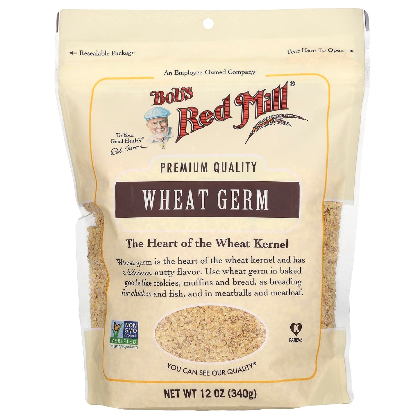 Bob's Red Mill Wheat Germ, 12 oz - Nutritious Whole Grain for Baking & Health - Image 1