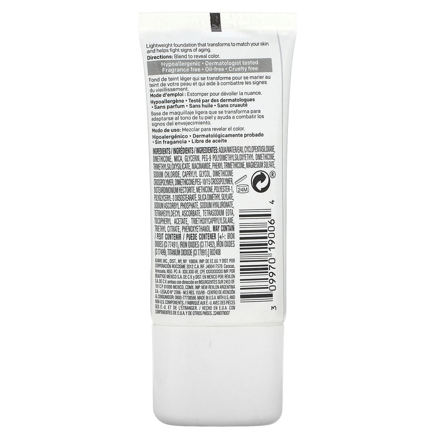 Almay Ageless Smart Shade Foundation, 600 Tan - Hydrating & Oil-Free - Image 2