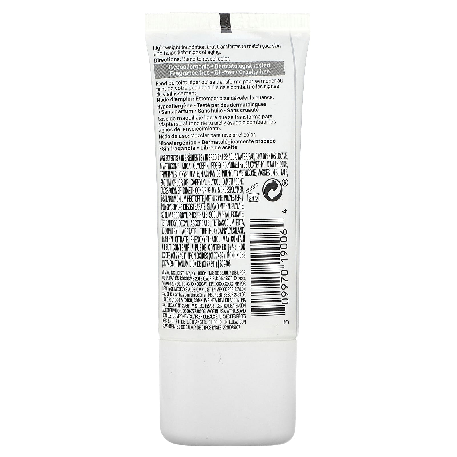 Almay Ageless Smart Shade Foundation, 600 Tan - Hydrating & Oil-Free - Image 2