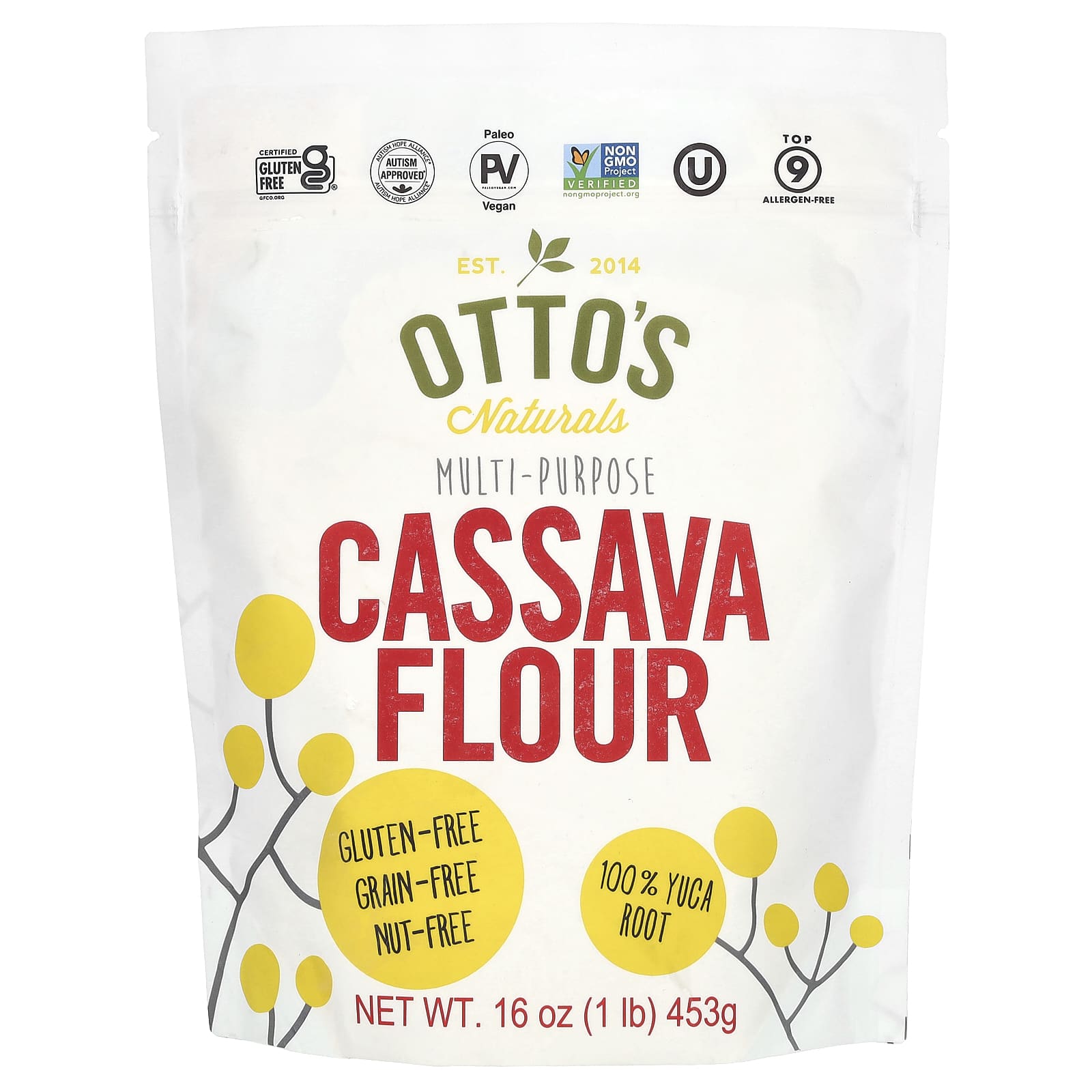 Otto's Naturals, Multi-Purpose Cassava Flour, 16 oz (453 g) - Image 1