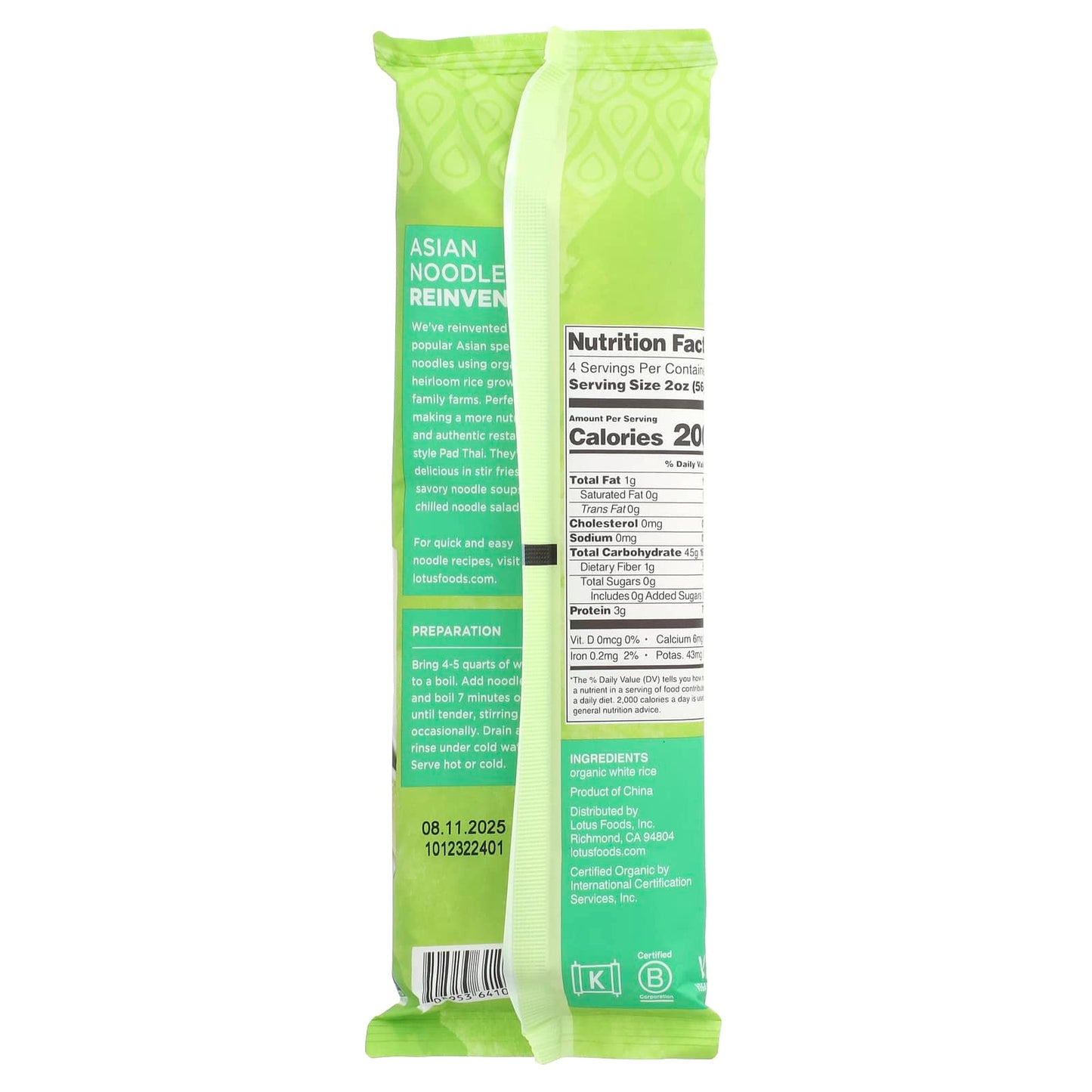 Lotus Foods, Traditional Pad Thai Rice Noodles, 8 oz (227 g) - Image 2