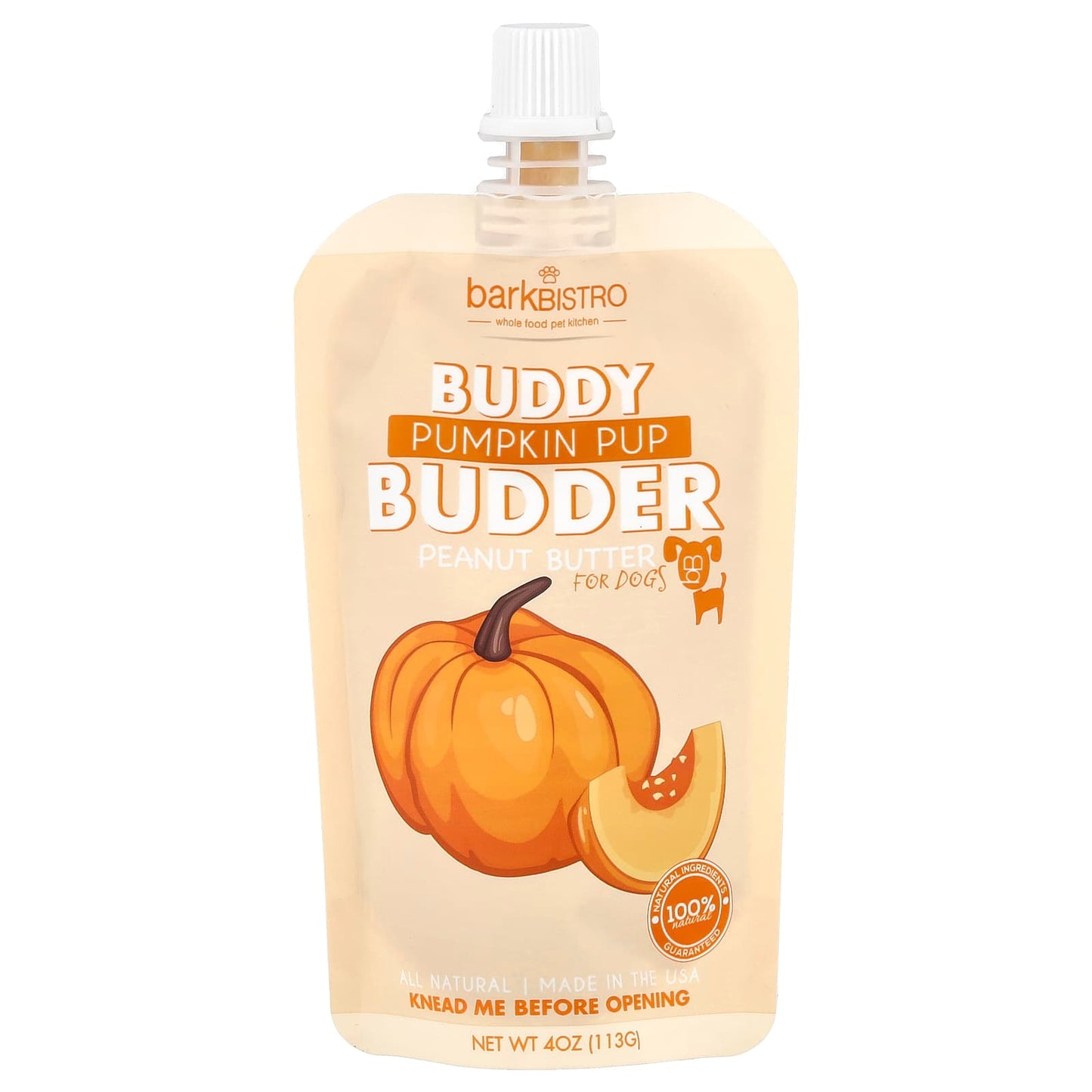 Bark Bistro Buddy Budder All-Natural Peanut Butter Treats for Dogs 4oz - Image 1