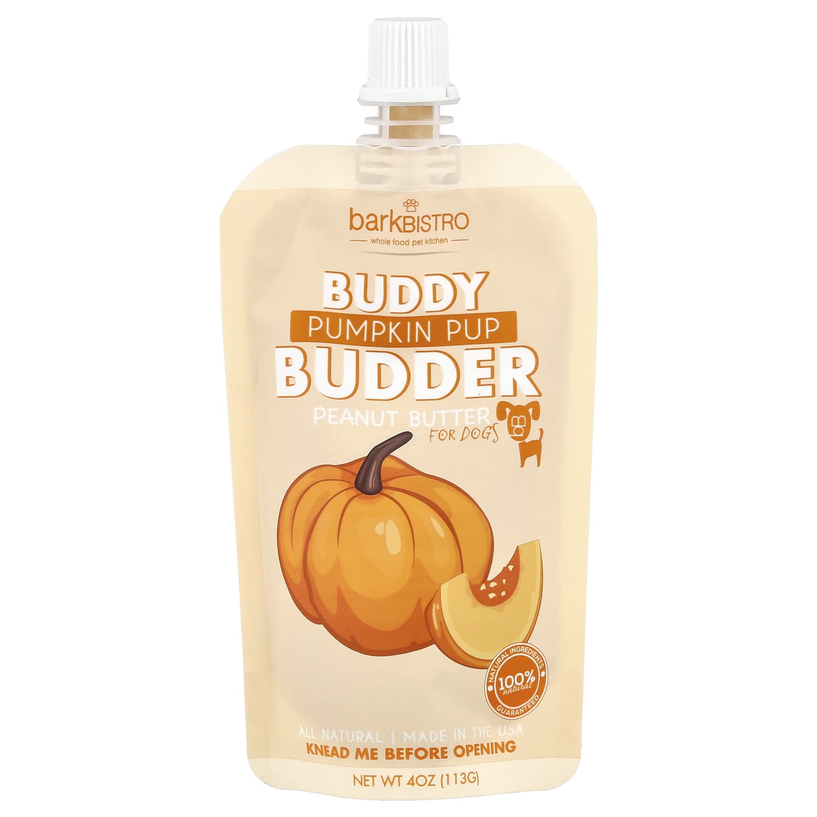 Bark Bistro Buddy Budder All-Natural Peanut Butter Treats for Dogs 4oz - Image 1