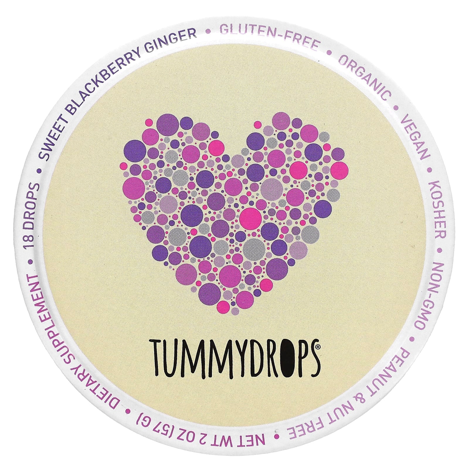 Tummydrops, Sweet Blackberry Ginger, 18 Drops - Image 1