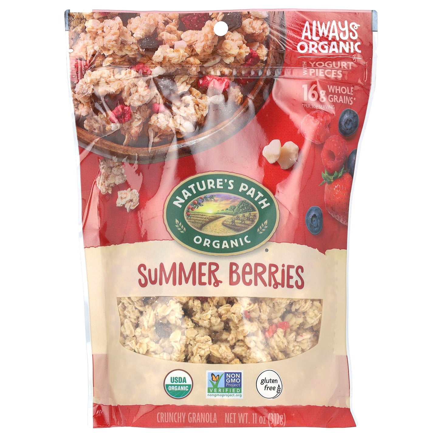 Nature's Path, Organic Crunchy Granola, Summer Berries, 11 oz (312 g) - Image 1