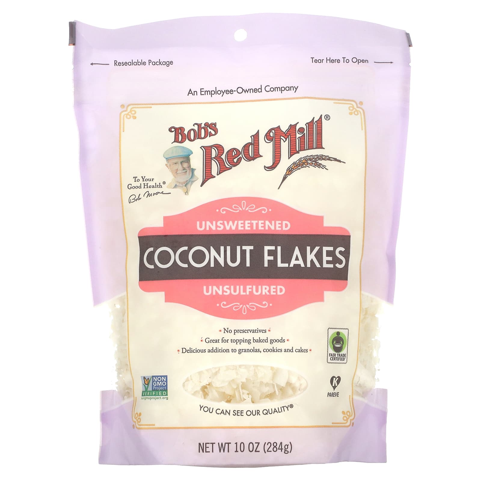 Coconut Flakes by Bob's Red Mill - Unsweetened, Unsulfured, 10 oz - Image 1