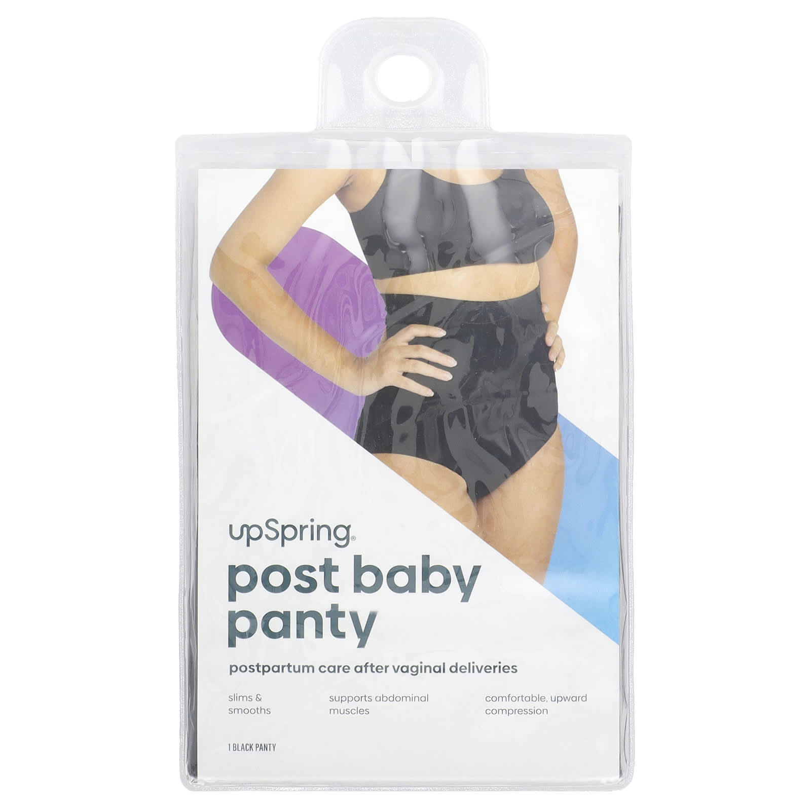 UpSpring, Post Baby Panty, Small/Medium, Black, 1 Count - Image 1
