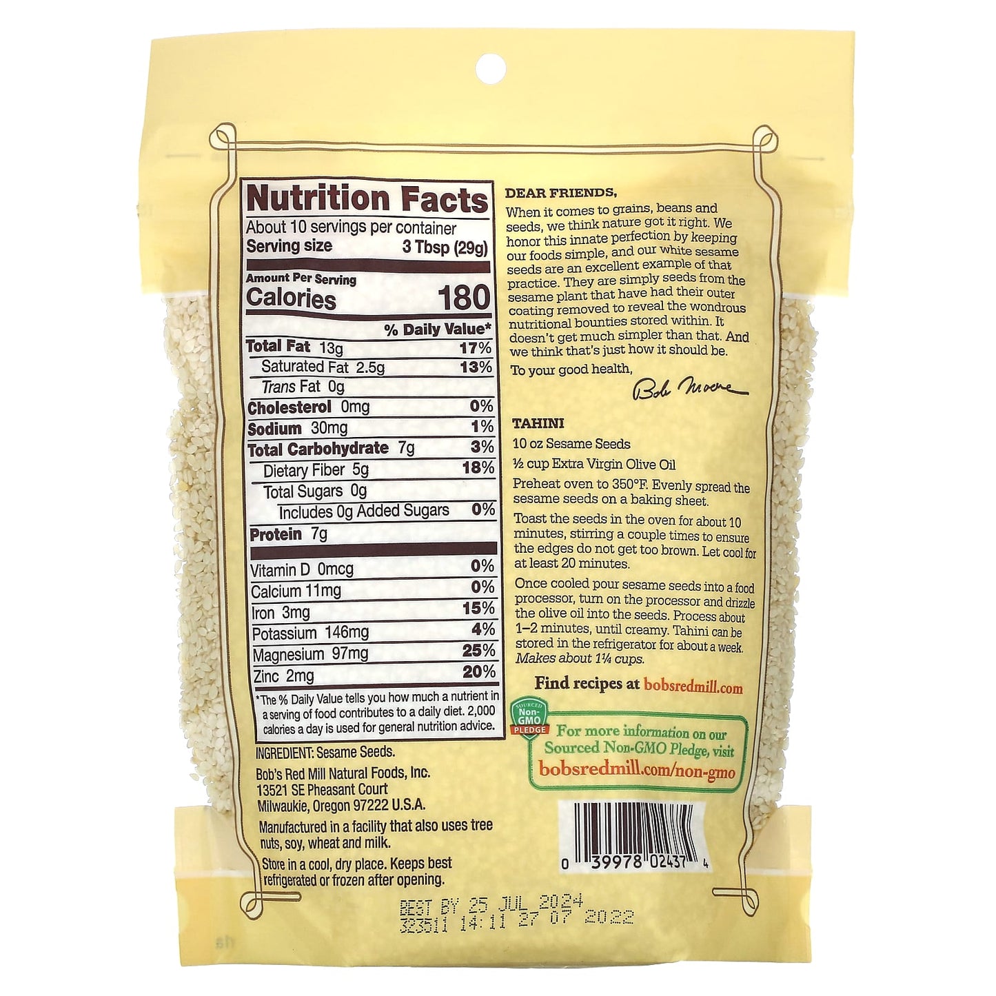 White Sesame Seeds | Non-GMO, Kosher, 10 oz - Image 2