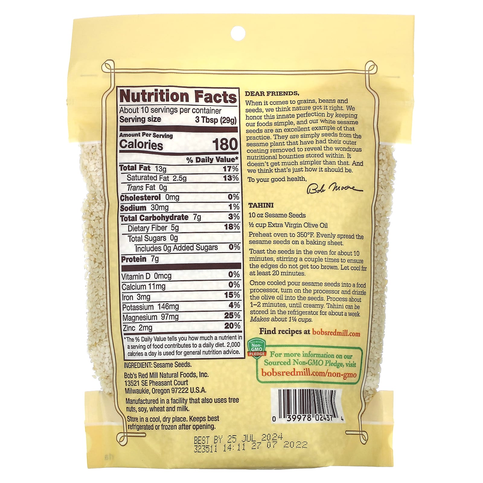 White Sesame Seeds | Non-GMO, Kosher, 10 oz - Image 2