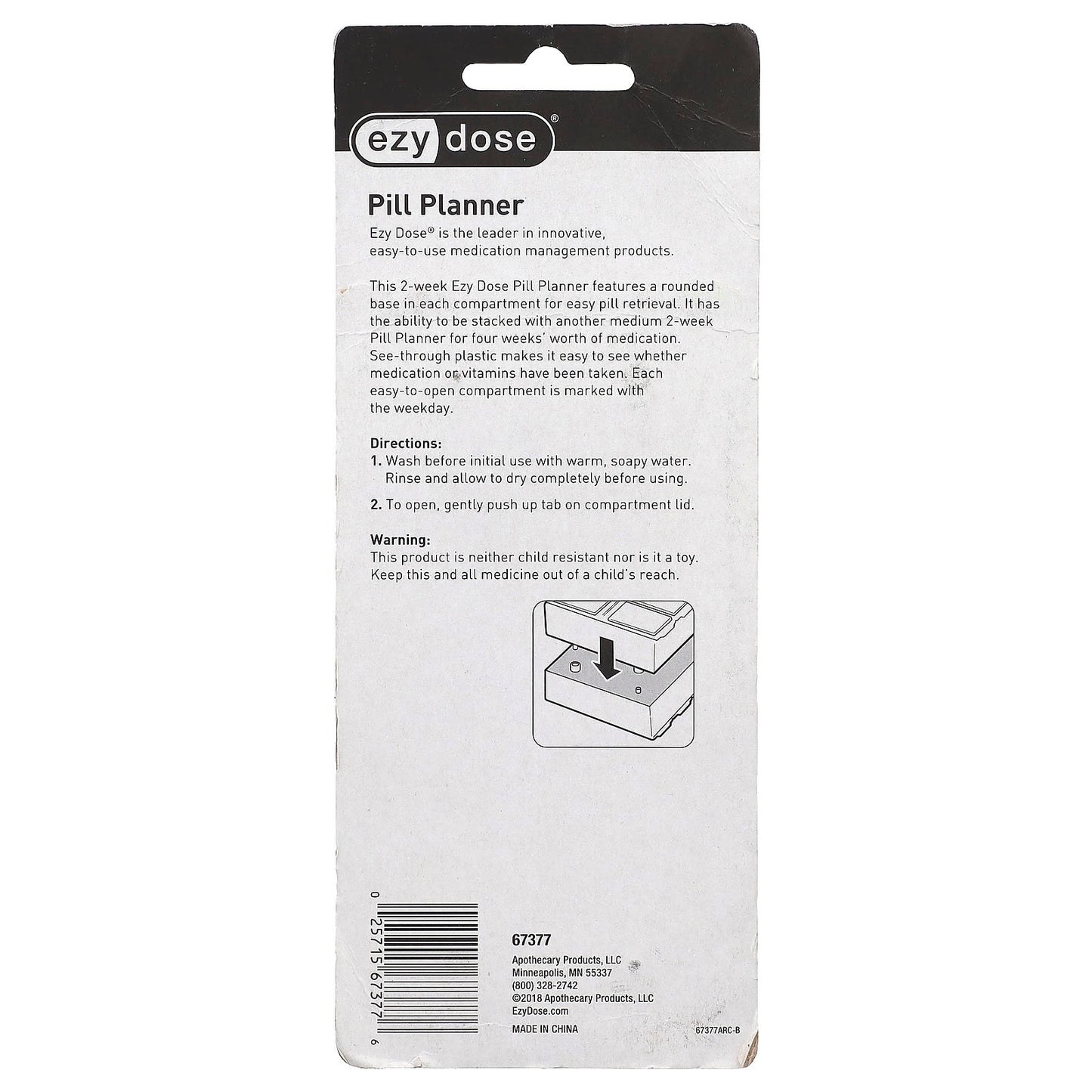 Ezy Dose Medium 2 Week Pill Planner - Easy Medication Management - Image 2