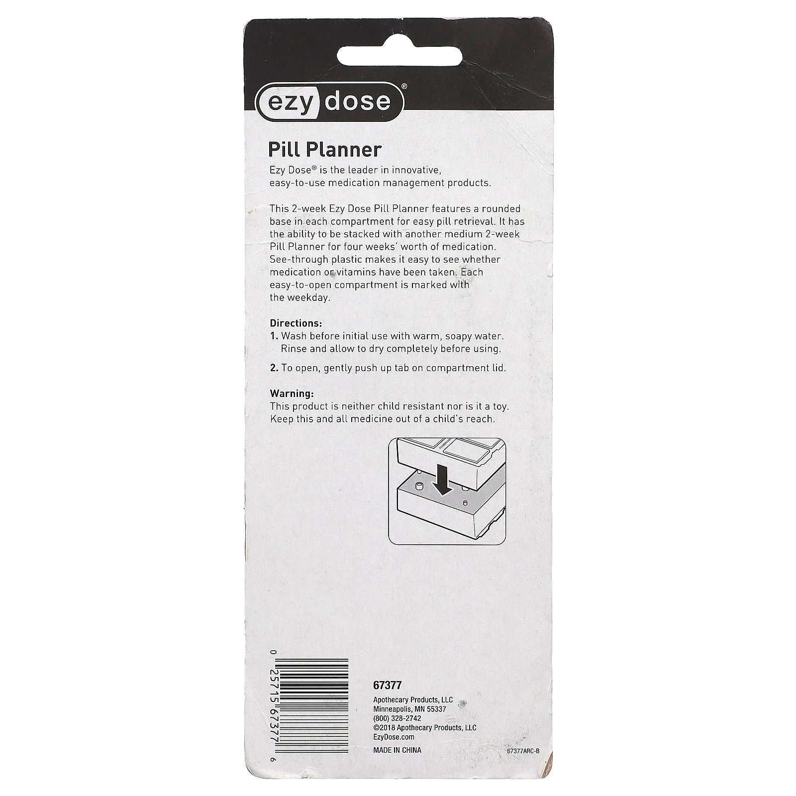 Ezy Dose Medium 2 Week Pill Planner - Easy Medication Management - Image 2