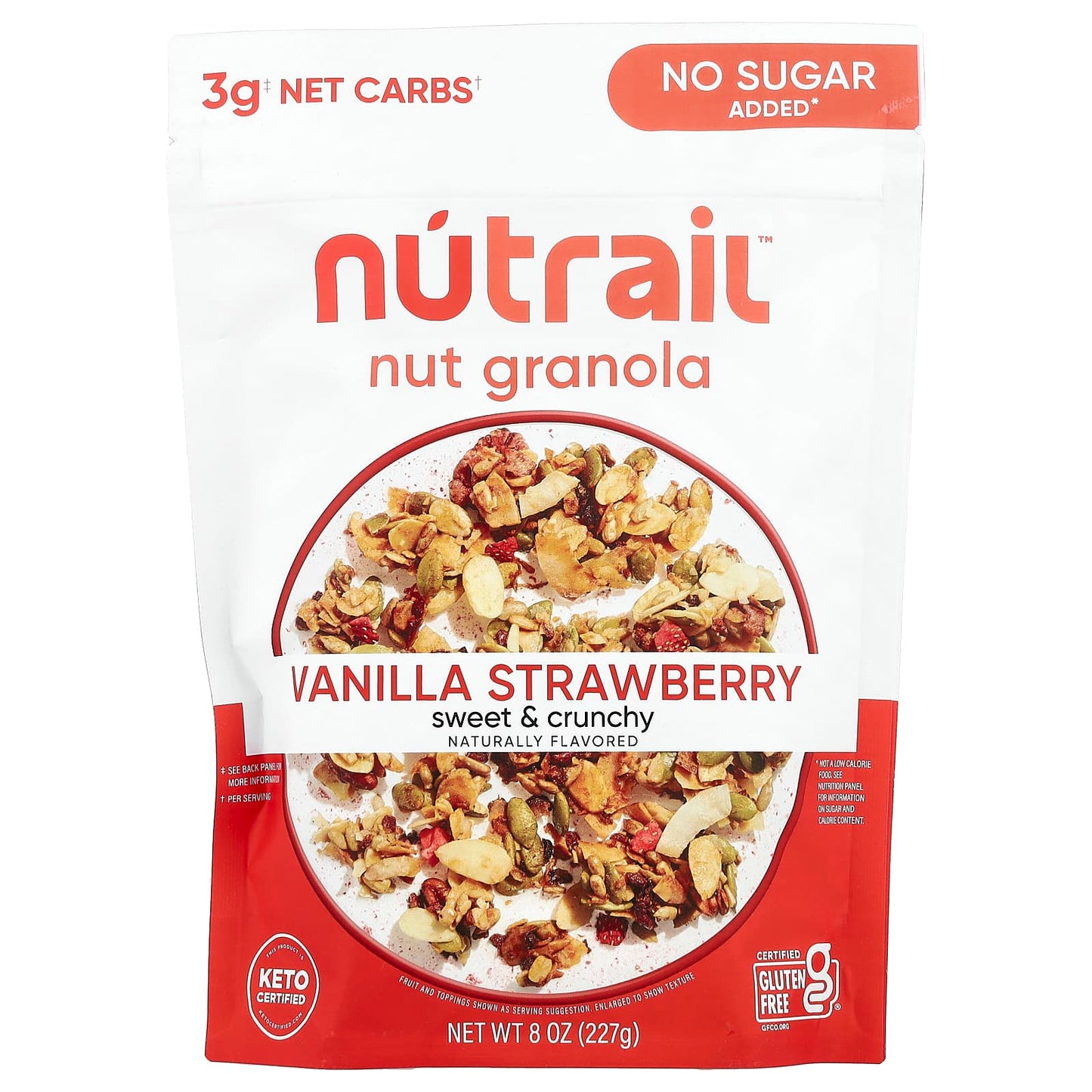 NuTrail, Nut Granola, Vanilla Strawberry, 8 oz (227 g) - Image 1