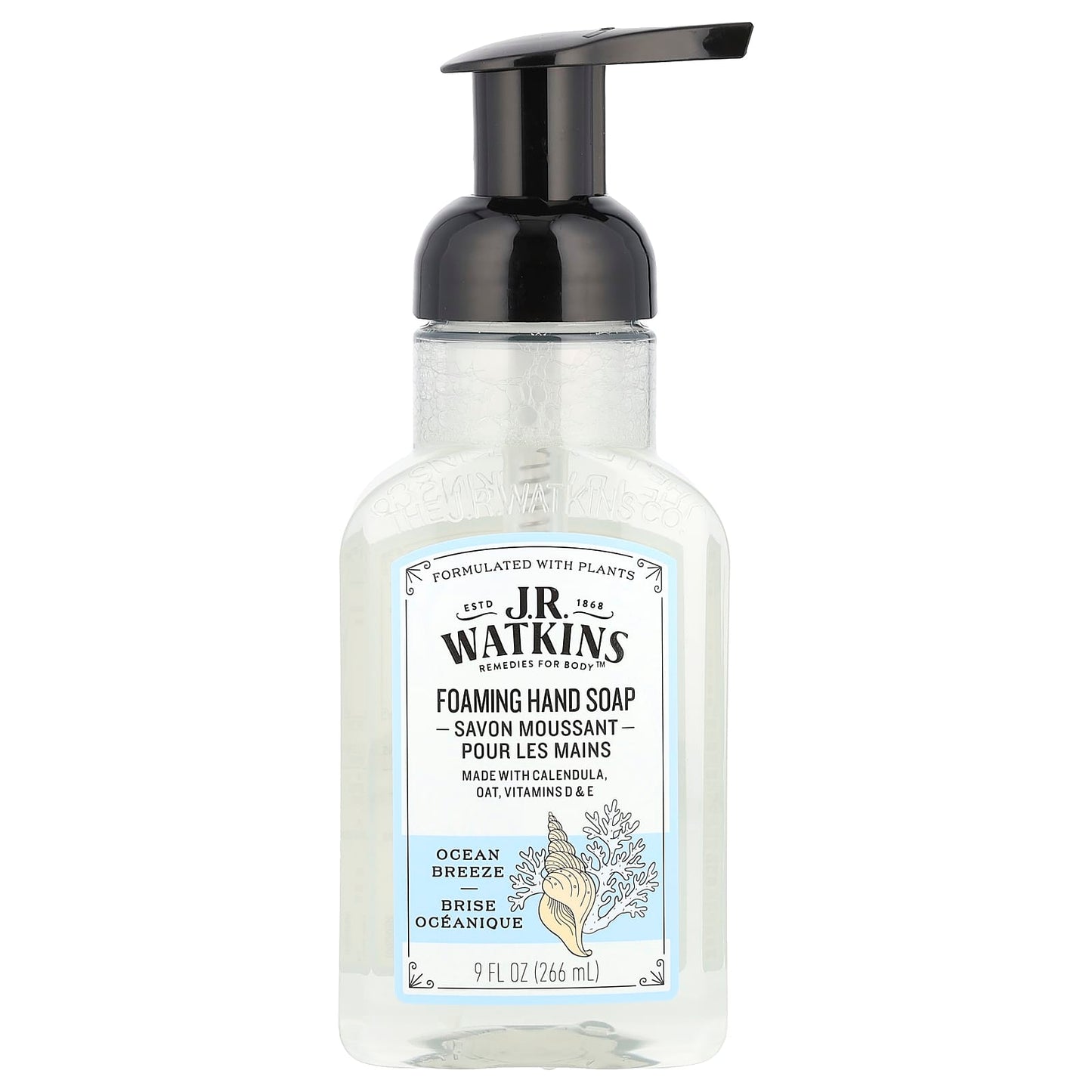 Vegan Ocean Breeze Foaming Hand Soap by J.R. Watkins 9 fl oz - Image 1