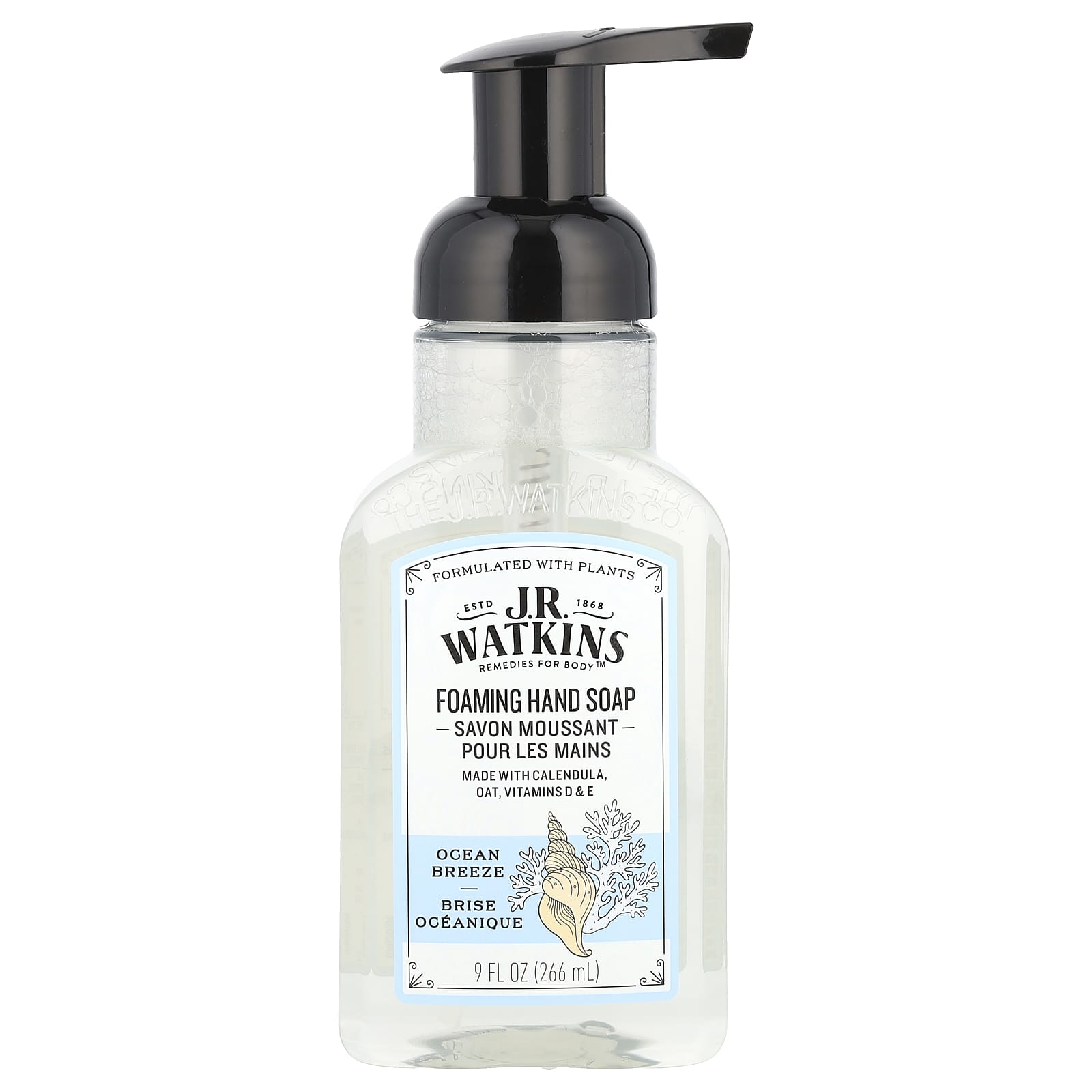 Vegan Ocean Breeze Foaming Hand Soap by J.R. Watkins 9 fl oz - Image 1