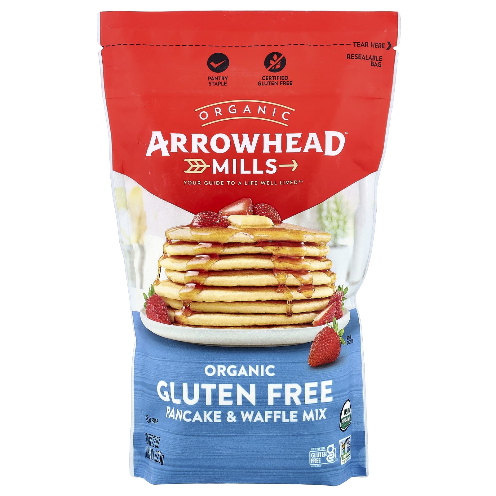 Gluten-Free Organic Pancake & Waffle Mix by Arrowhead Mills, 22oz - Image 1