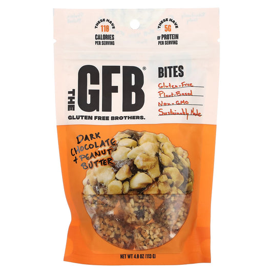 The GFB, Gluten Free Bites, Dark Chocolate + Peanut Butter, 4 oz (113 g) - Image 1