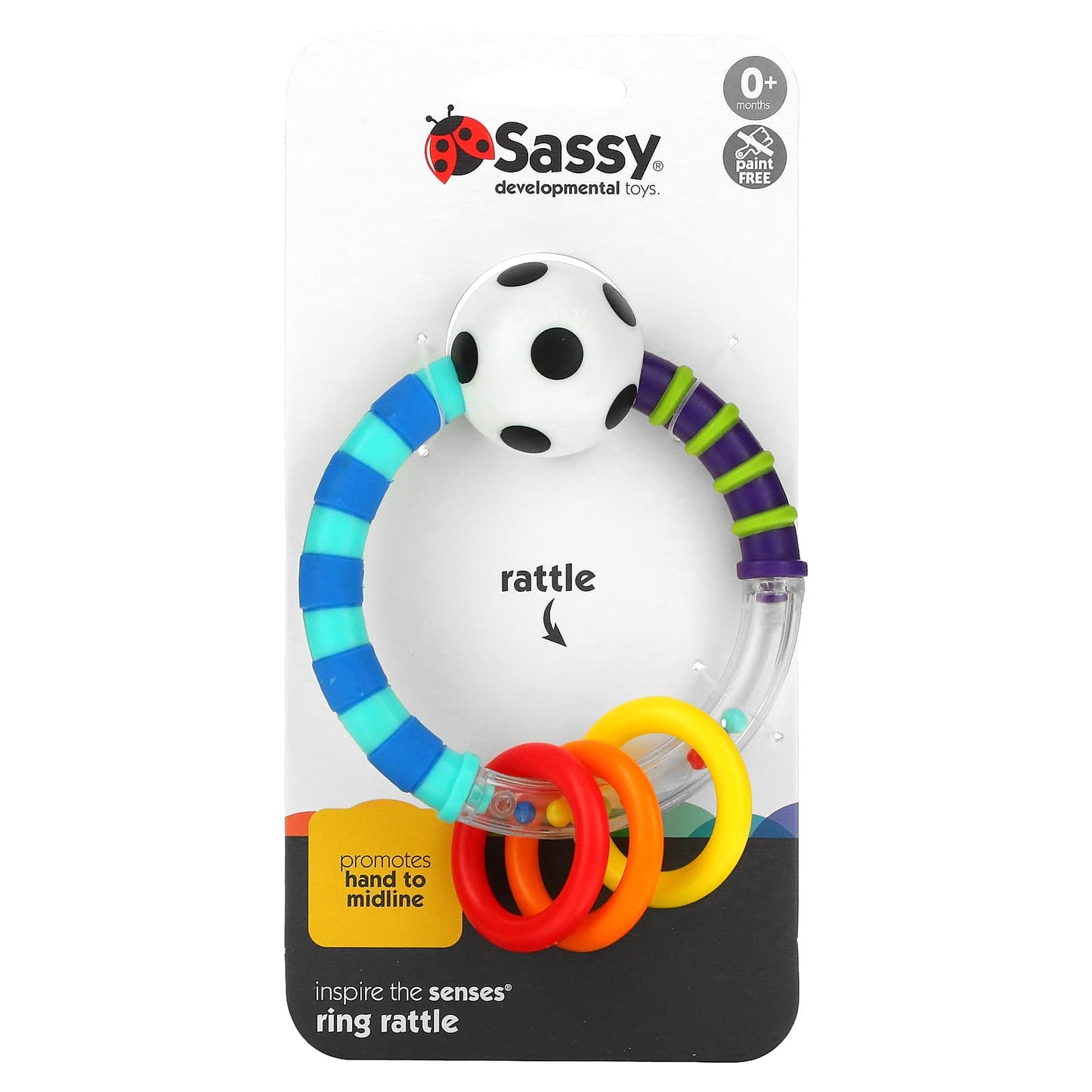 Sassy, Inspire The Senses, Ring Rattle, 0+ Months, 1 Count - Image 1