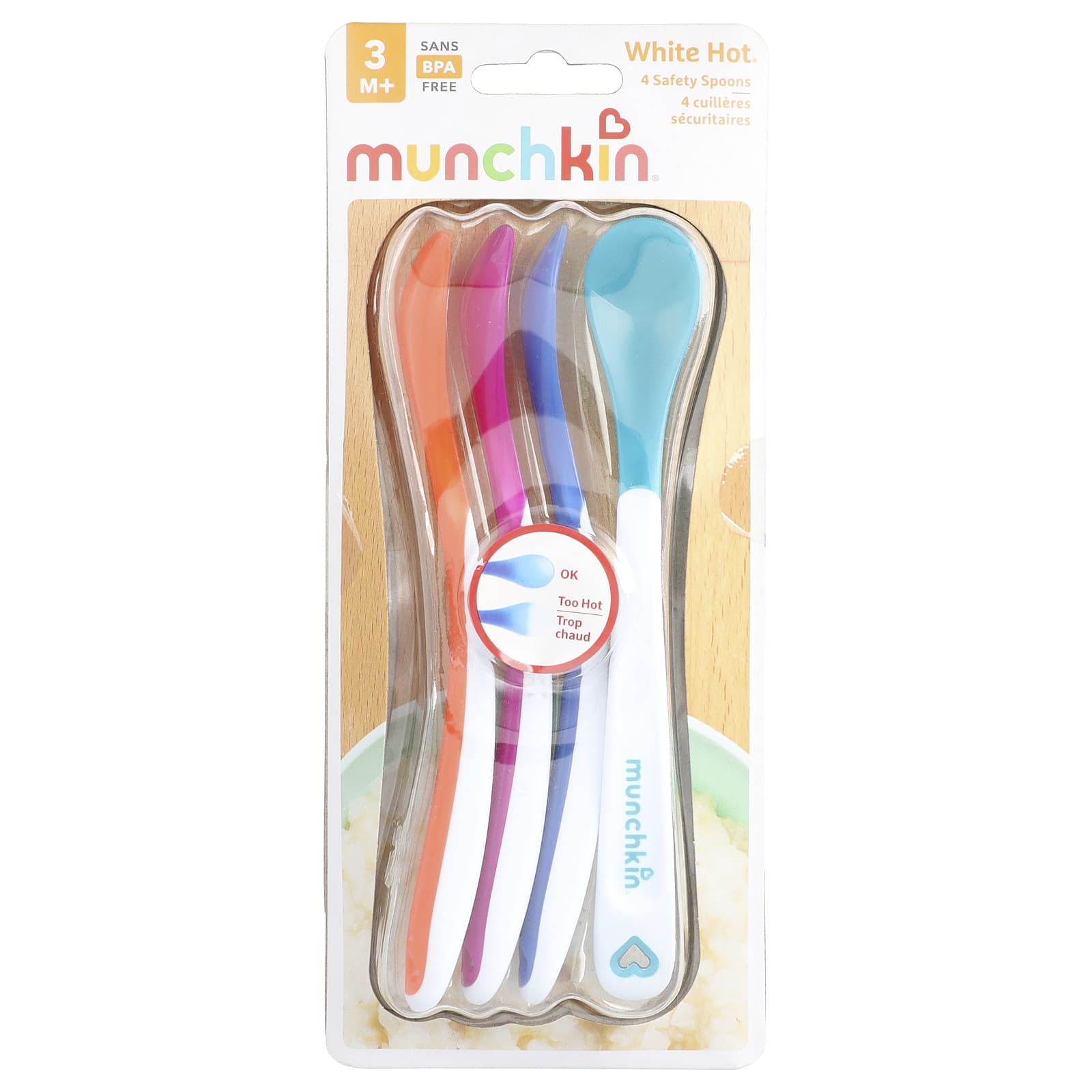 Munchkin, White Hot®, Safety Spoons, 3 Months+, 4 Count - Image 1