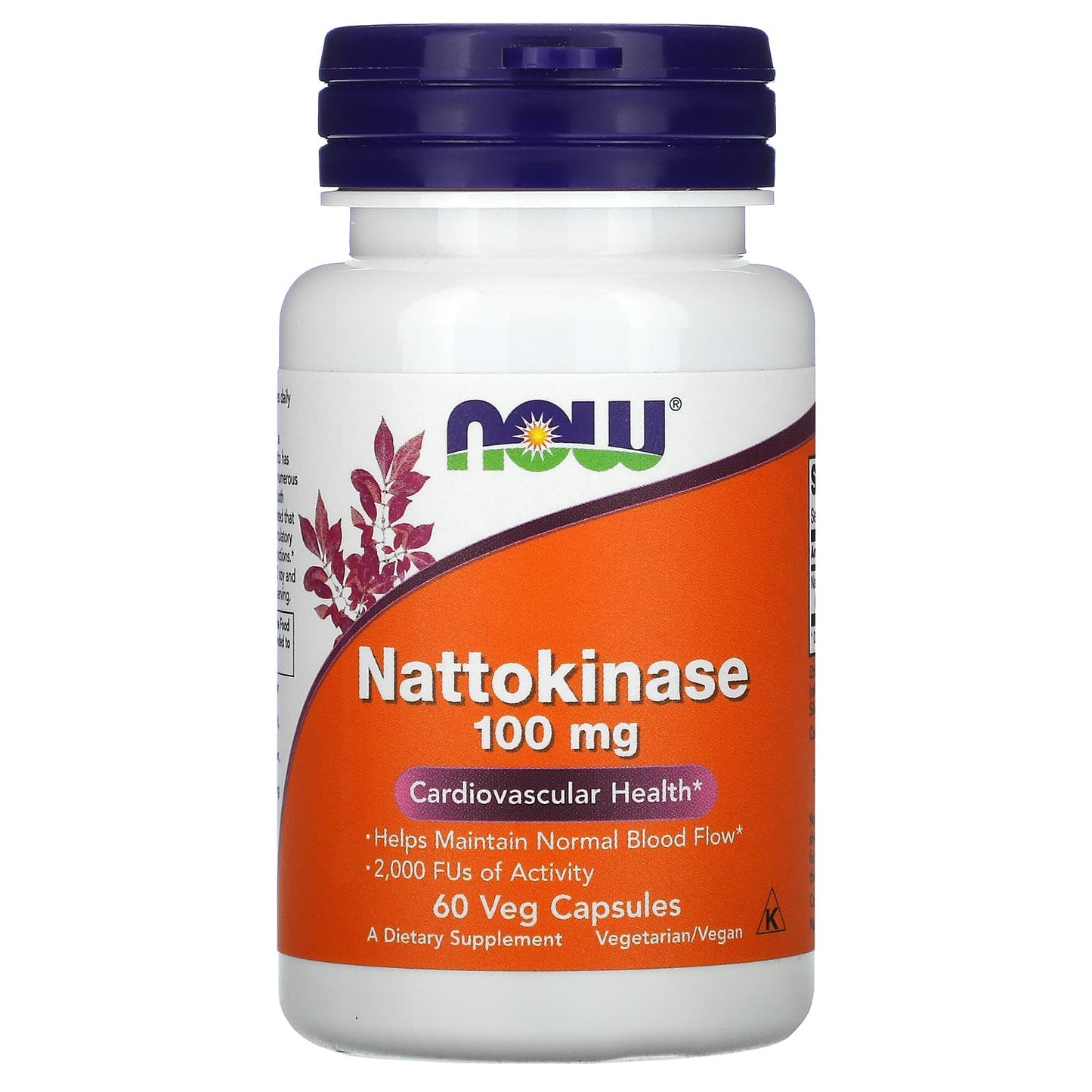 NOW Foods, Nattokinase, 100 mg, 60 Veg Capsules - Image 1