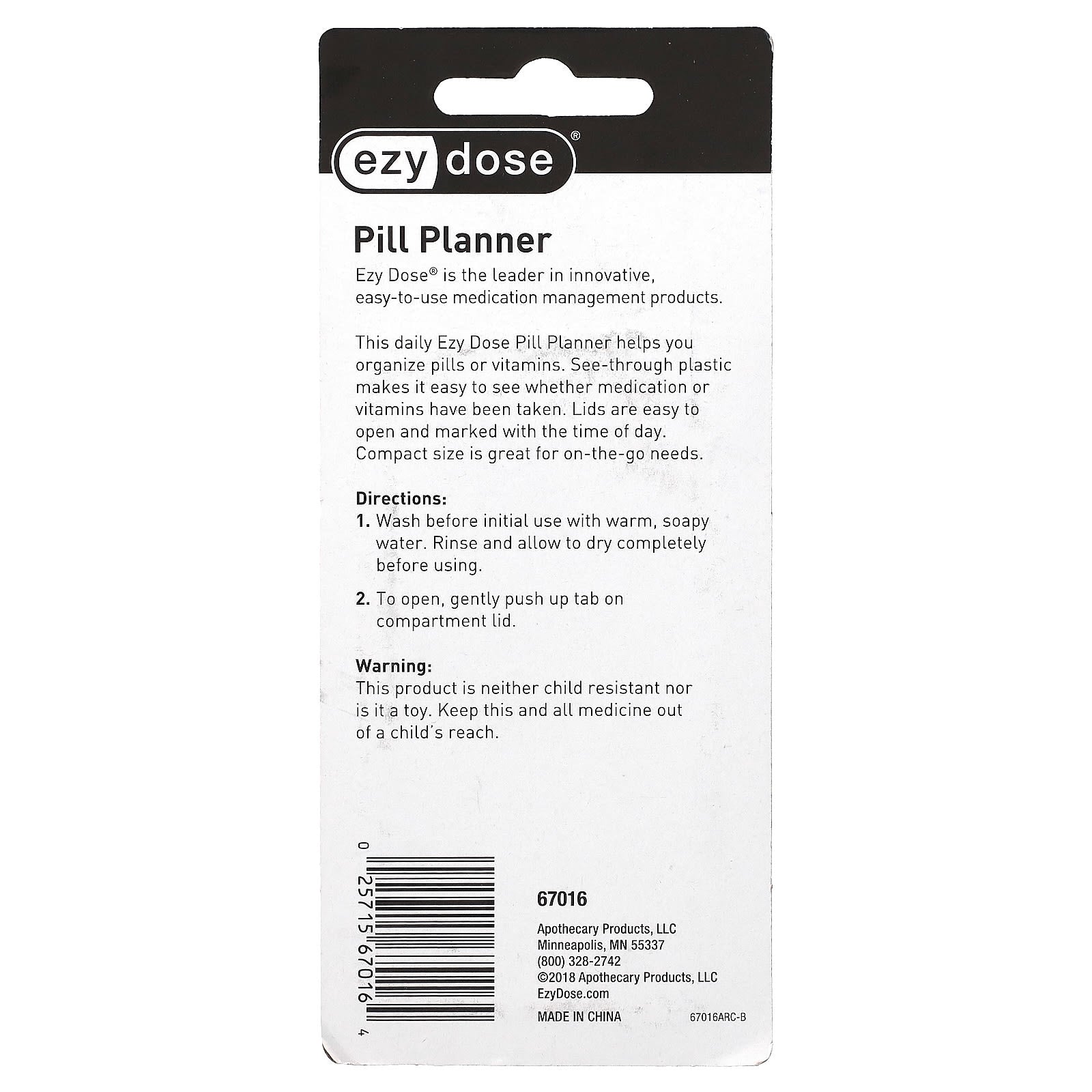 Daily Pill Planner by Ezy Dose - 4x/Day Medication Organizer - Image 2