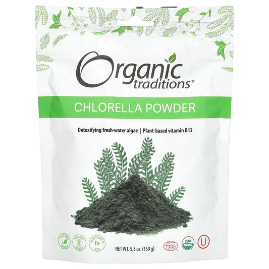 Organic Traditions, Chlorella Powder, 5.3 oz (150 g) - Image 1