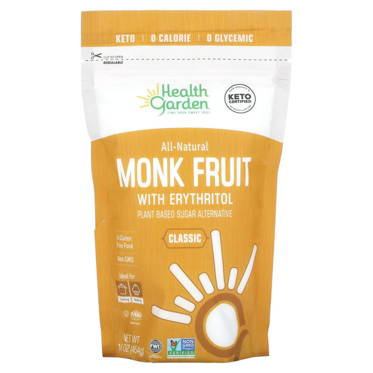 Zero-Calorie Monk Fruit Sweetener by Health Garden | 1 lb - Image 1