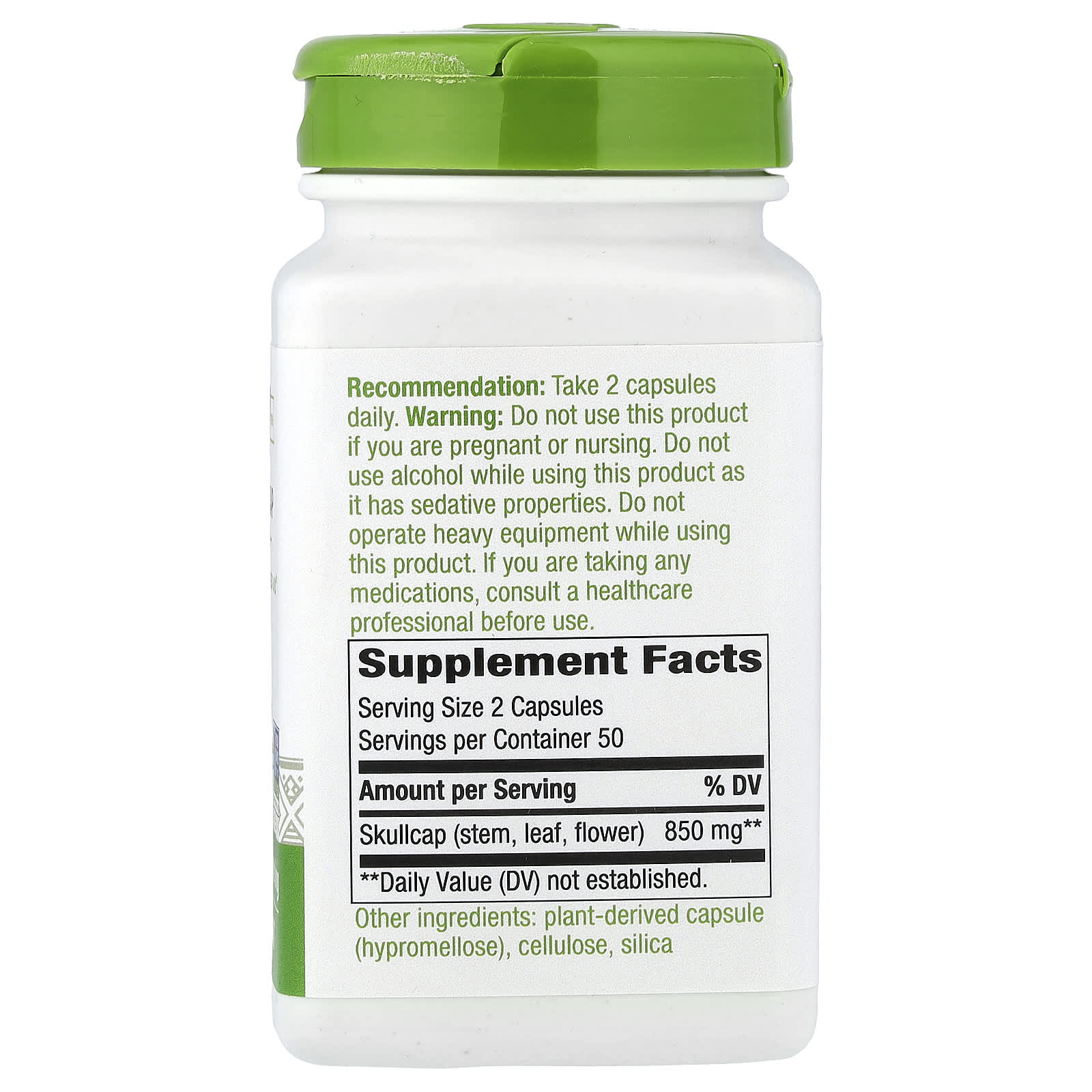 Nature's Way, Skullcap Herb, 100 Vegan Capsules (425 mg per Capsule) - Image 2