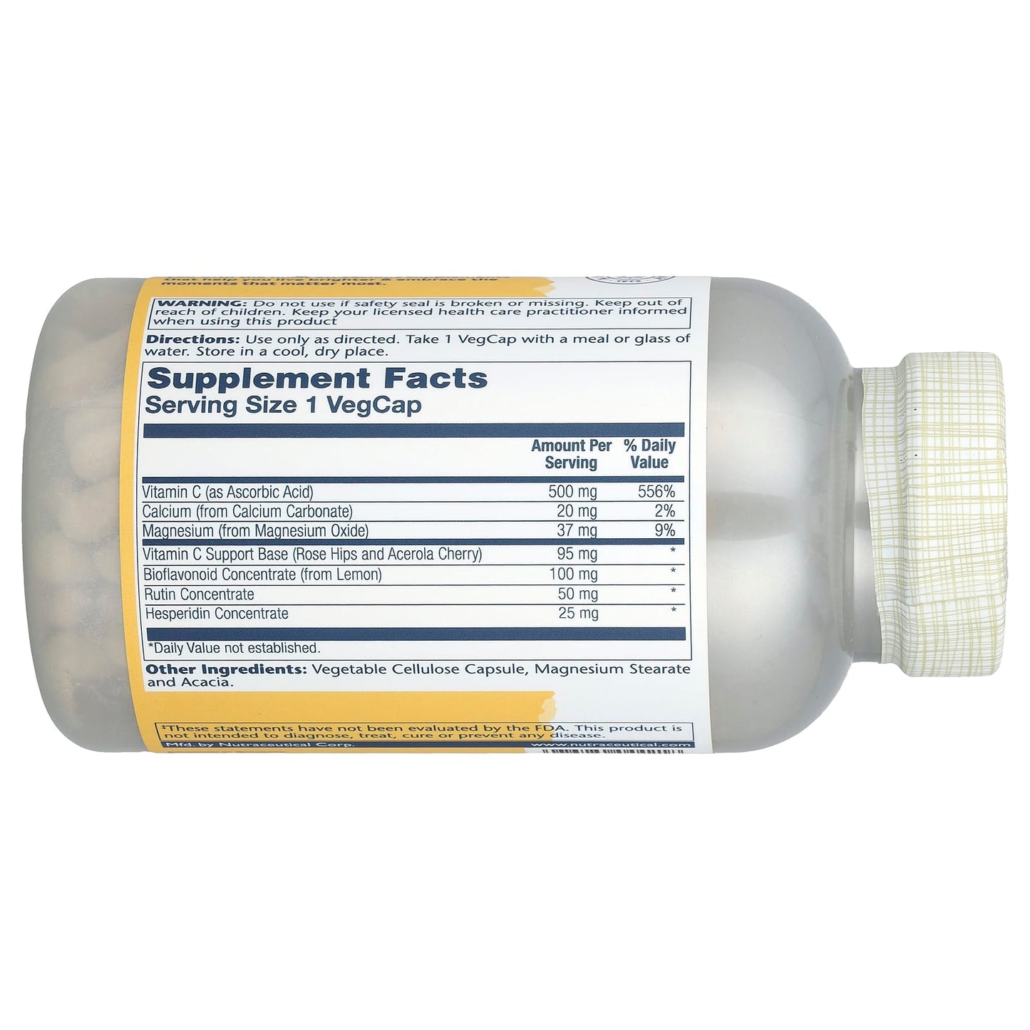 Solaray, Buffered Vitamin C with Bioflavonoid Concentrate, 500 mg, 250 VegCaps - Image 2