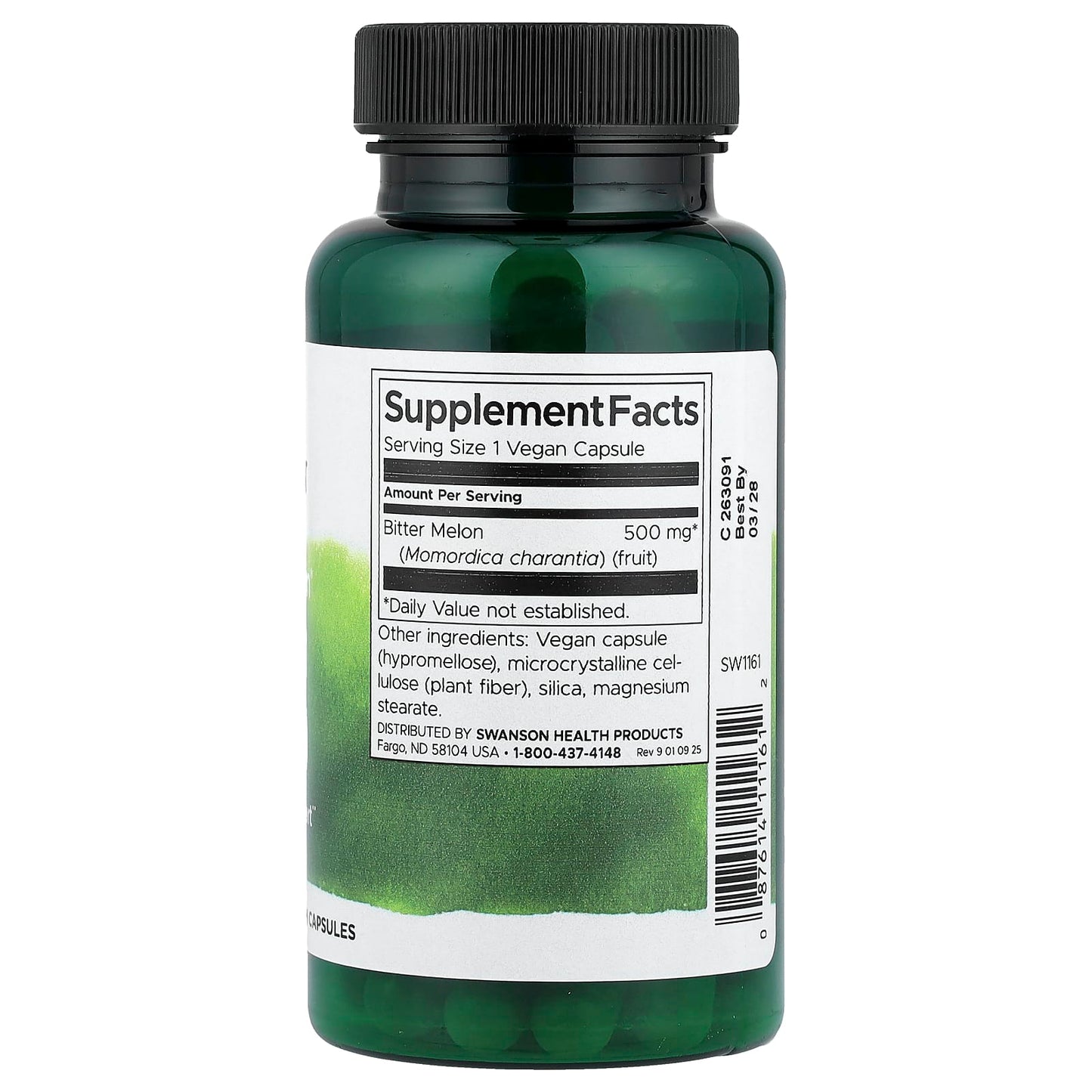 Swanson, Full Spectrum® Bitter Melon, 500 mg, 60 Vegan Capsules - Image 2