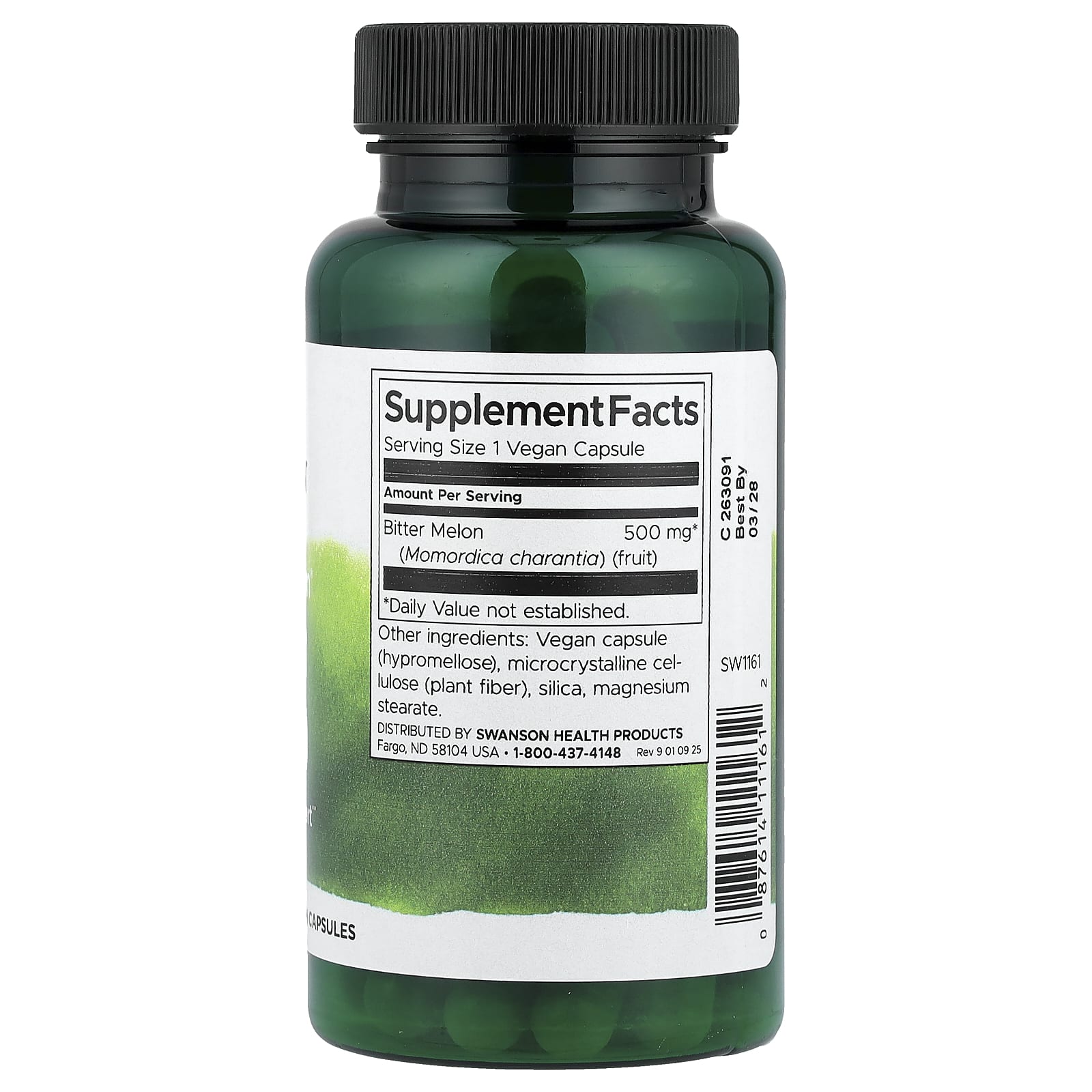 Swanson, Full Spectrum® Bitter Melon, 500 mg, 60 Vegan Capsules - Image 2