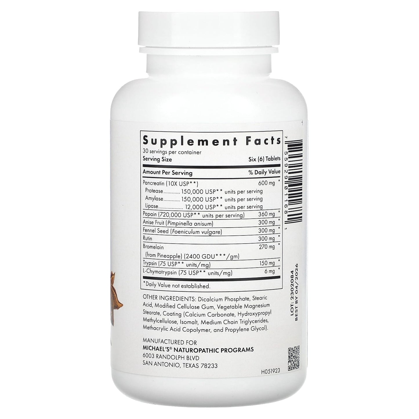 Michael's Health, Recovery Zymes, 180 Enteric-Coated pH Stable Tablets - Image 2