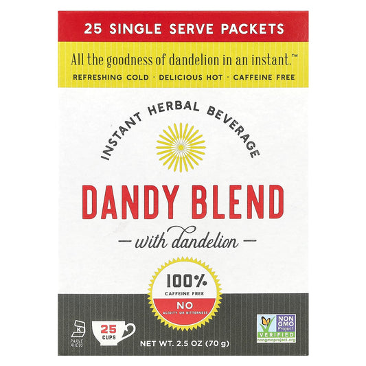 Caffeine-Free Dandelion Tea Substitute - 25 Single Serve Packets - Image 1