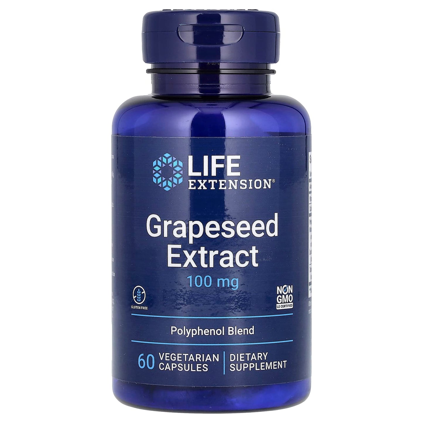 Life Extension, Grapeseed Extract, 100 mg, 60 Vegetarian Capsules - Image 1